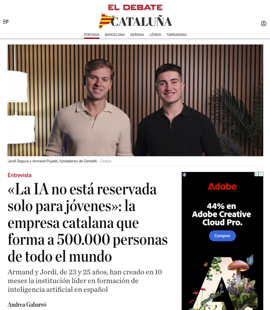 Captura de la entrevista a Armand Pujadó en El Debate